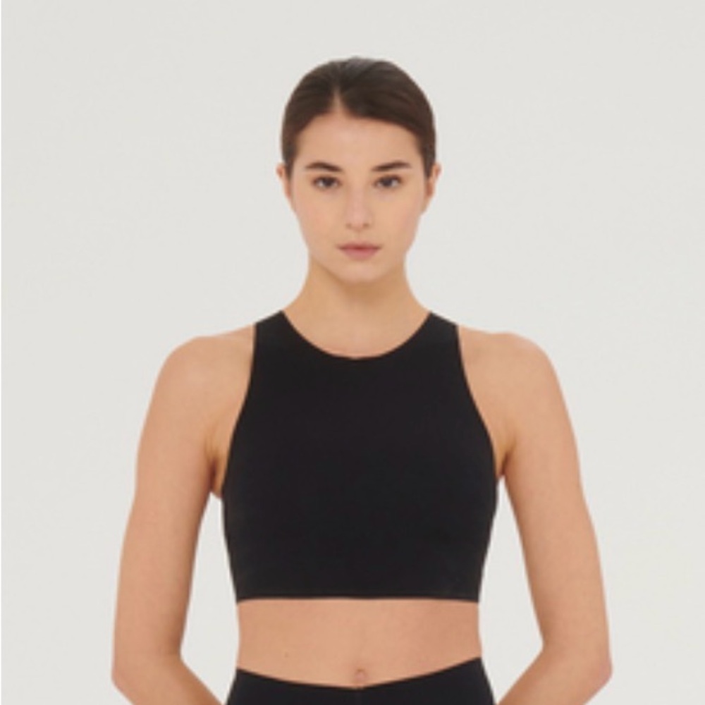 NWT Wolford Bonded Black Crop Top - Large - $140 MSRP